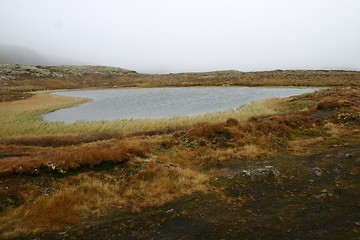 Image showing heart-shaped lake at Hardangervidda Norway