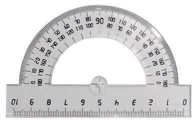 Image showing yellow protractor