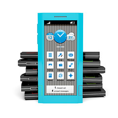 Image showing Turquoise smartphone