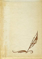 Image showing retro pen on grunge background
