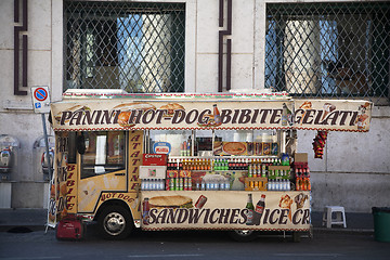 Image showing Hot-dog and ice cream