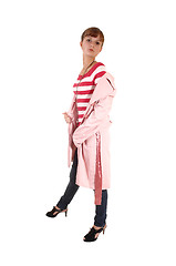 Image showing Girl in pink coat.