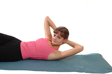 Image showing Exercising teenager.