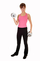 Image showing Weight lifting girl.