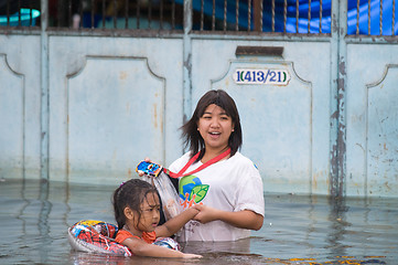 Image showing Monsoon flooding in Bangkok, October 2011