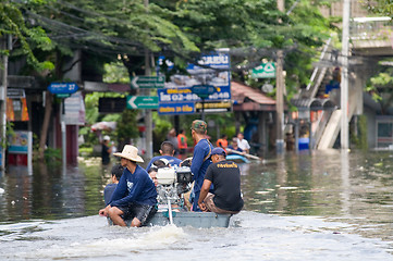 Image showing Monsoon flooding in Bangkok, October 2011