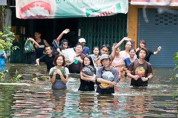 Image showing Monsoon flooding in Bangkok, October 2011