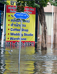 Image showing Monsoon flooding in Bangkok, October 2011