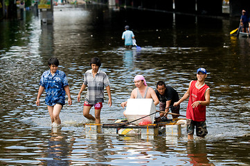 Image showing Monsoon flooding in Bangkok, October 2011