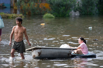 Image showing Monsoon flooding in Bangkok, October 2011