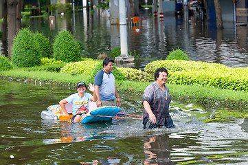 Image showing Monsoon flooding in Bangkok, October 2011