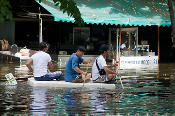 Image showing Monsoon flooding in Bangkok, October 2011