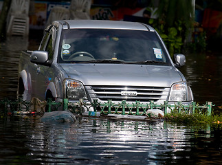 Image showing Monsoon flooding in Bangkok, October 2011