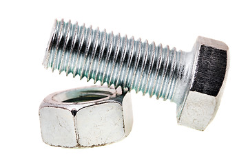 Image showing Bolt and nut (isolated)
