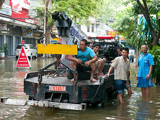 Image showing Monsoon flooding in Bangkok, October 2011