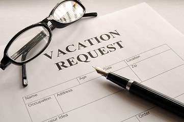 Image showing vacation request