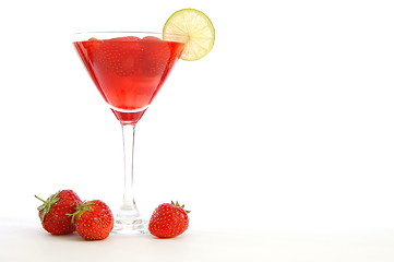 Image showing strawberry juice or cocktail