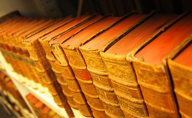 Image showing old books in library