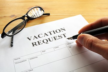 Image showing vacation request