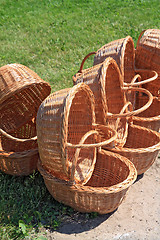 Image showing new basket on green herb