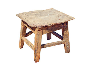 Image showing old stool on white background