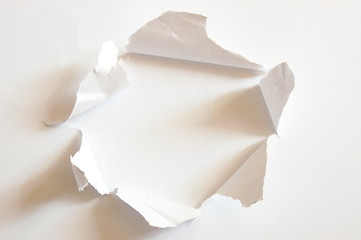 Image showing hole in paper