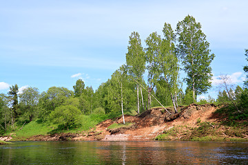 Image showing steep coast on small river