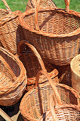 Image showing new basket on green herb