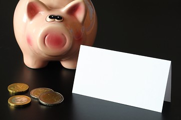 Image showing piggy bank and copyspace