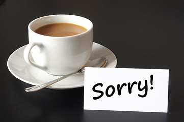 Image showing sorry