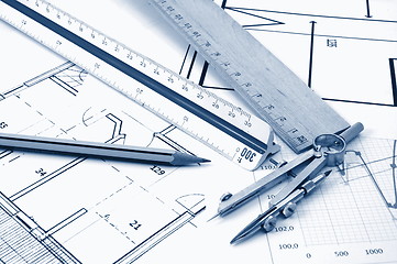 Image showing architectur plans of residential real estate