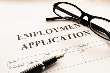 Image showing employment application