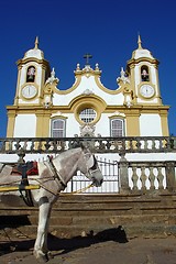 Image showing The church and the horse