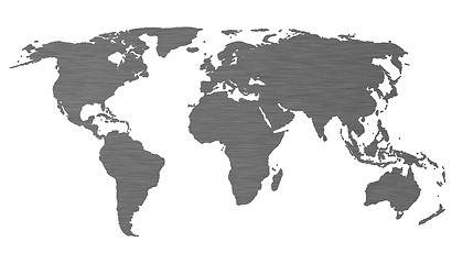 Image showing world map isolated