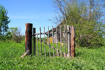 Image showing aging wicket in abandoned house