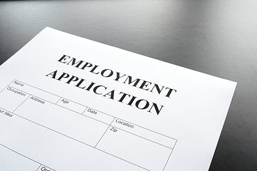 Image showing employment application