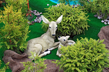 Image showing deer toy in artificial wood