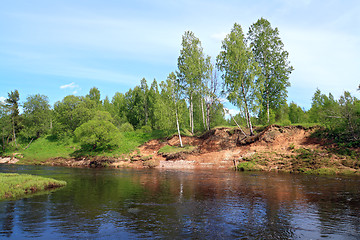 Image showing steep coast on small river