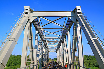 Image showing railway bridge through small river