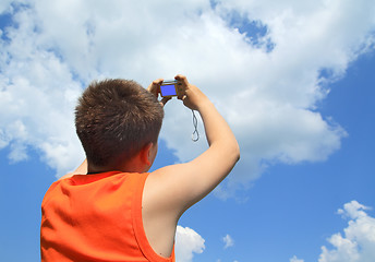 Image showing boy with camera