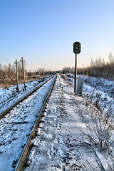 Image showing railway semaphore. hdr