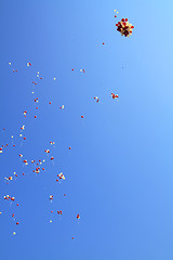 Image showing air balls in blue sky