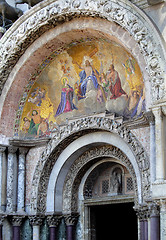 Image showing main entrance to st mark's basilica 