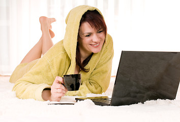 Image showing woman with laptop