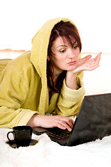 Image showing woman with laptop