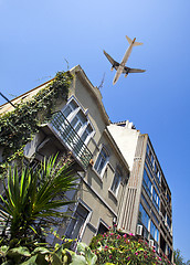 Image showing Aircraft landing at Lisbon airport