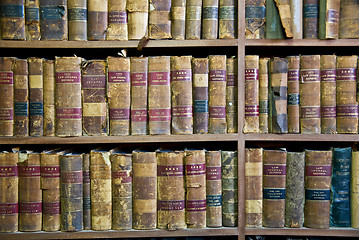 Image showing Bookshelf in a law office