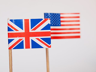 Image showing British and American flags