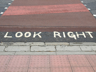 Image showing Look Right sign