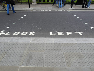 Image showing Look Left sign